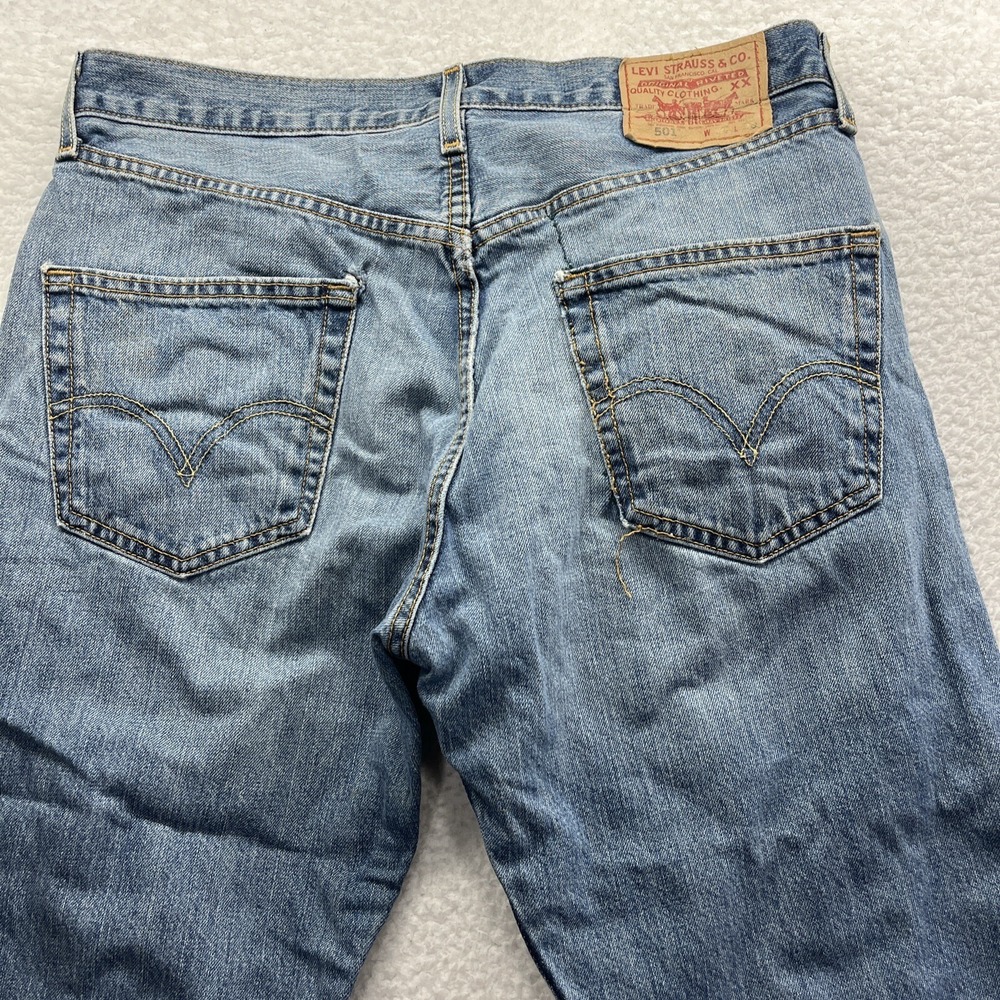Vintage Levis Jeans Adult 32x21 Blue 501 Button Fly Denim 80s 90s Baggy Chore - Picture 12 of 16